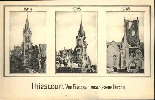 Thiescourt Kirche Zerstoerung *