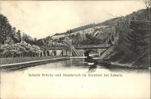 Zabern Saverne Zabern Zornthal Schiefe Bruecke Steinbruch x / Saverne /Arrond. de Saverne