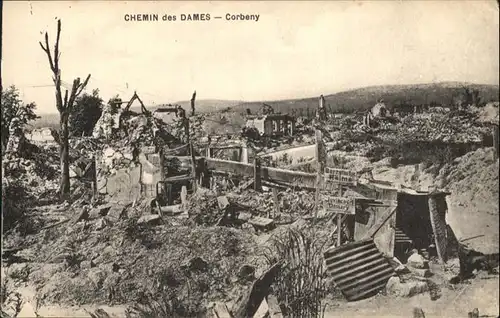 Corbeny Chemin Dames Zerstoerung *