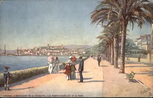 Cannes Boulevard Croisette Mont-Chevallier Port *