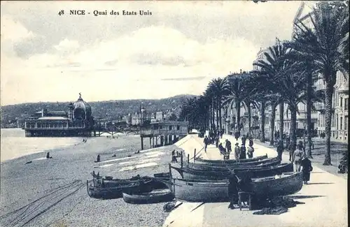 wb06468 Nice Alpes Maritimes Nice Quai Etats-Unis * Kategorie. Nice Alte Ansichtskarten