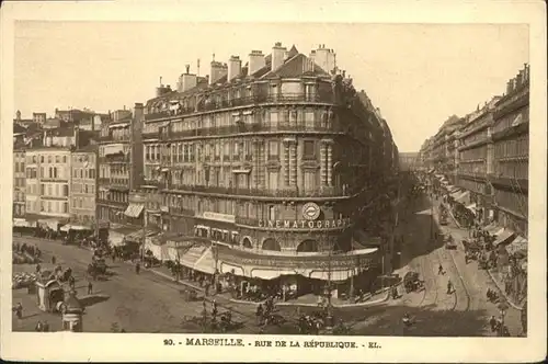 wb06592 Marseille Marseille Rue Republique * Kategorie. Marseille Alte Ansichtskarten