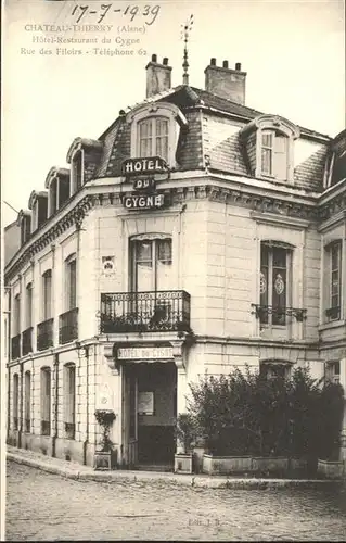 Chateau-Thierry Aisne Hotel Restaurant Cygne Rue Filoirs *