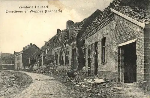 Ennetieres-en-Weppes zerstoerte Haeuser x