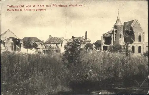 Aubers Pfarrhaus Zerstoerung *