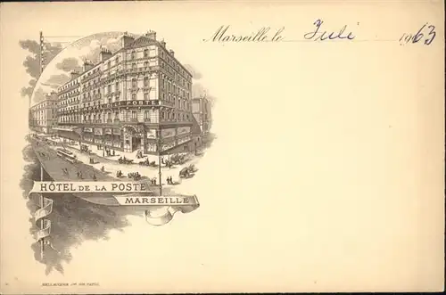 wb11021 Marseille Marseille Hotel de la Poste * Kategorie. Marseille Alte Ansichtskarten