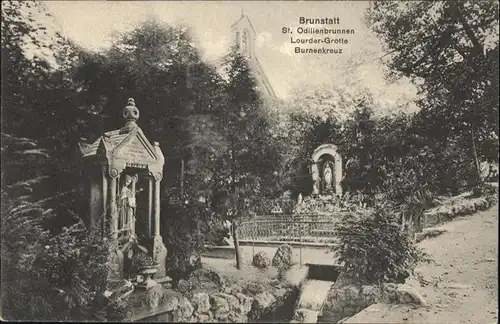 Brunstatt ST. Odilienbrunnen Lourder-Grotte Burnenkreuz *