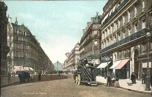 Paris Avenue de Opera Kutsche *