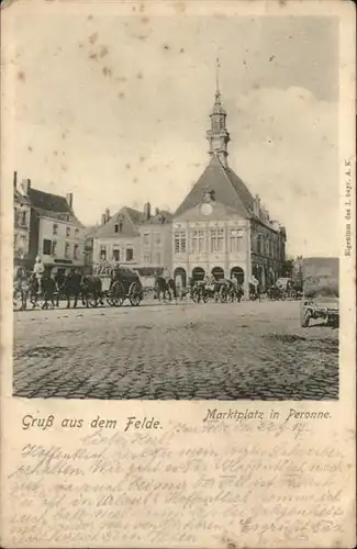 Peronne Somme Peronne Marktplatz Kutsche x / Peronne /Arrond. de Peronne