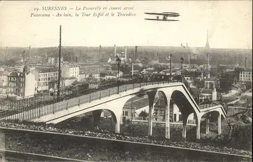 wb20281 Suresnes Passerelle en ciment arme Kategorie. Suresnes Alte Ansichtskarten