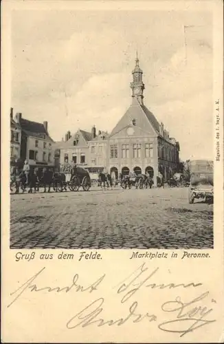 Peronne Somme Marktplatz / Peronne /Arrond. de Peronne