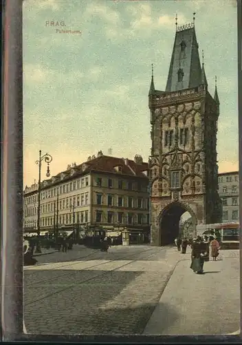 Prag Prahy Prague Pulverturm Strassenbahn  / Praha /