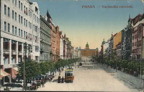 Prag Prahy Prague Vaclavske Strassenbahn  / Praha /