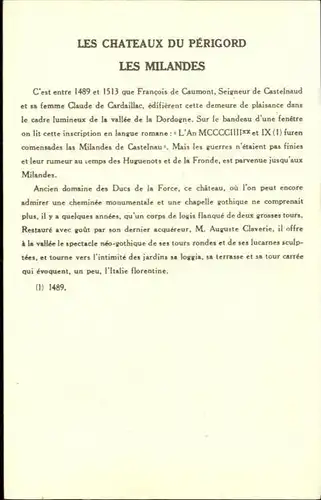 Castelnaud-la-Chapelle Les Milandes / Castelnaud-la-Chapelle /Arrond. de Sarlat-la-Caneda