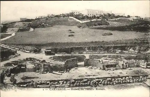 Carthage Karthago Ruines du Theatre Romain / Tunis /