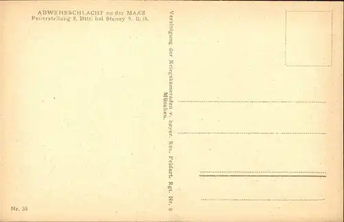 Stenay Abwehrschlacht an der Maas 1918 / Stenay /Arrond. de Verdun