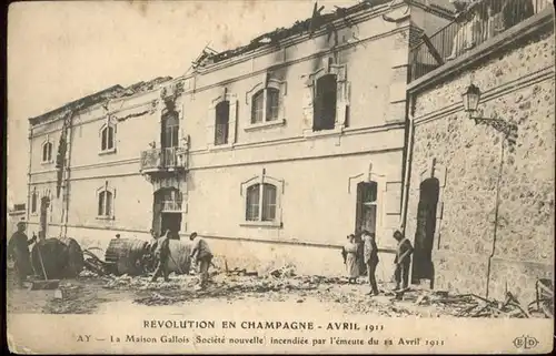Champagne Ardeche Revolution Avril 1911 / Champagne /Arrond. de Tournon