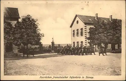 Stenay Ausruecken franz. Infanterie / Stenay /Arrond. de Verdun