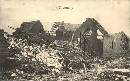 Givenchy-en-Gohelle nach Bombardement / Givenchy-en-Gohelle /Arrond. d Arras