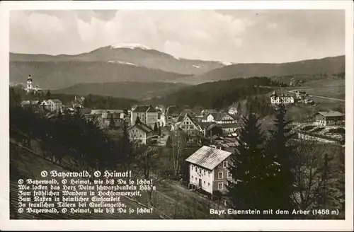 Eisenstein Zelezna Ruda Arber (1458 m) O Bayerwald Heimat Spruch / Zelezna Ruda /Klatovy