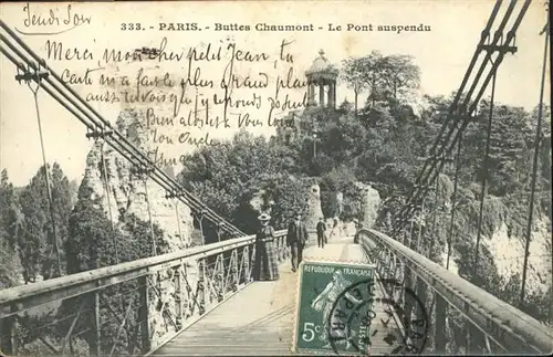 Paris Buttes Chaumont Pont  / Paris /Arrond. de Paris