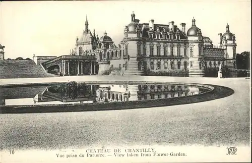 Chantilly Chateau Flower Garden  / Chantilly /Arrond. de Senlis