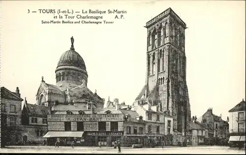 Tours Indre-et-Loire La Basilique St. Martin Tour Charlemagne / Tours /Arrond. de Tours