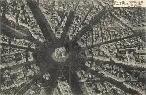 Paris Place de l'etoile Luftaufnahme / Paris /Arrond. de Paris