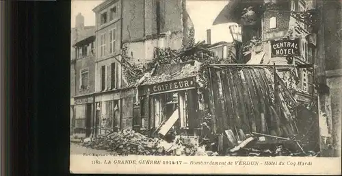 Verdun Meuse Hotel du Coq Hardi Bombardement / Verdun /Arrond. de Verdun