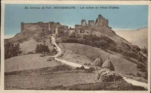 Rochemaure les Ruines du Vieux Chateau / Rochemaure /Arrond. de Privas