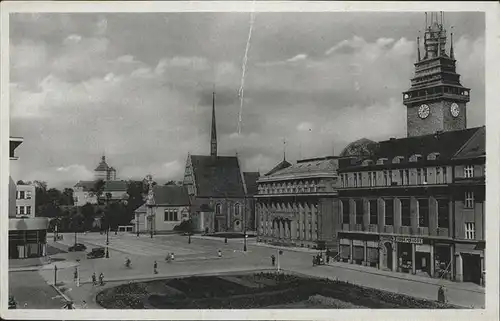 Pardubice Pardubitz Teilansicht Kirchturm / Pardubice /