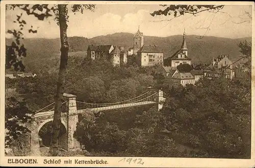 Elbogen Tschechien Schloss Kettenbruecke / Loket /