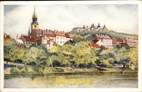 Pribram Kirche Schloss Fluss / Pribram /