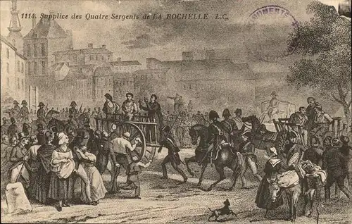 La Rochelle Charente-Maritime Supplice des Quatres Sergents  / La Rochelle /Arrond. de La Rochelle
