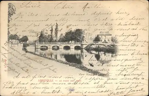 Abbeville Somme Le Pont des Dres / Abbeville /Arrond. d Abbeville