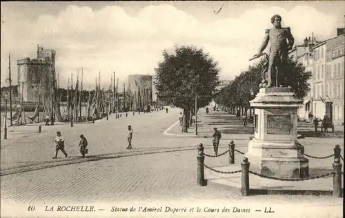 La Rochelle Charente-Maritime Statue Amiral Duperre Cours des Dames / La Rochelle /Arrond. de La Rochelle