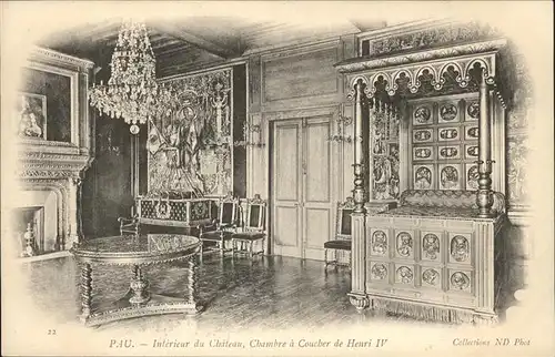 Pau Chateau Chambre Coucher Henri / Pau /Arrond. de Pau