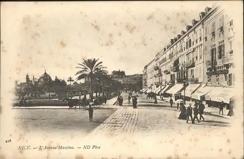 Nice Alpes Maritimes Avenue Massena Kutsche / Nice /Arrond. de Nice