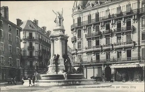 Grenoble Monument Centenaire Henry Ding Brunnen Kutsche / Grenoble /Arrond. de Grenoble