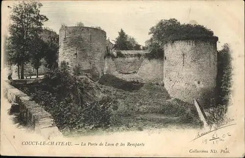 Coucy-le-Chateau-Auffrique Porte Laon Remparts / Coucy-le-Chateau-Auffrique /Arrond. de Laon