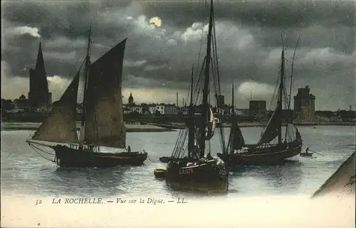 La Rochelle Charente-Maritime Vue la Digue / La Rochelle /Arrond. de La Rochelle