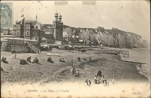 Dieppe Seine-Maritime la Plage Le Casino / Dieppe /Arrond. de Dieppe