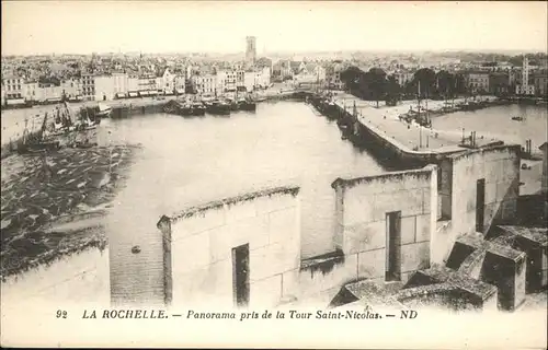 La Rochelle Charente-Maritime Panorama Tour de la St. Nicolas / La Rochelle /Arrond. de La Rochelle