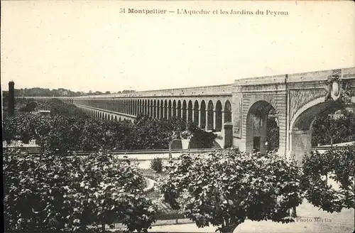 Montpellier Herault L'Arquedue Jardins Peyrou / Montpellier /Arrond. de Montpellier