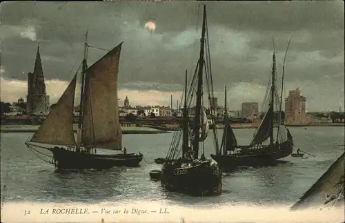 La Rochelle Charente-Maritime Vue sur la Digue / La Rochelle /Arrond. de La Rochelle