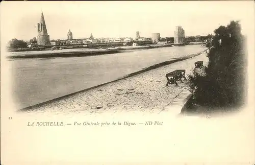 La Rochelle Charente-Maritime Vue generale de la Digue / La Rochelle /Arrond. de La Rochelle
