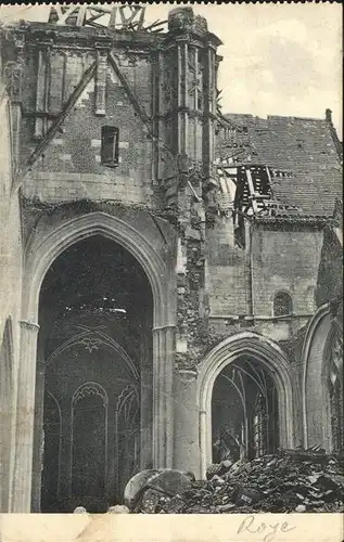 Roye Somme zerstoerte Kirche / Roye /Arrond. de Montdidier