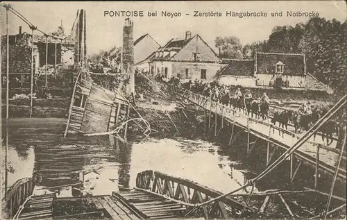 Pontoise-les-Noyon Notbruecke / Pontoise-les-Noyon /Arrond. de Compiegne