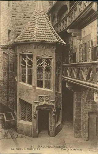 Haut-Koenigsbourg Hohkoenigsburg Grand Escalier
 / Orschwiller /Arrond. de Selestat-Erstein