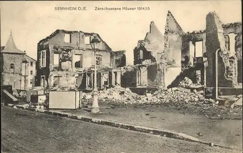 Sennheim Zerschossene Haeuser 1914/15 / Cernay /Arrond. de Thann